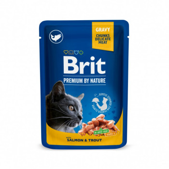 Brit Premium Cat Salmon & Trout корм для котів, з лососем та фореллю - 100 г