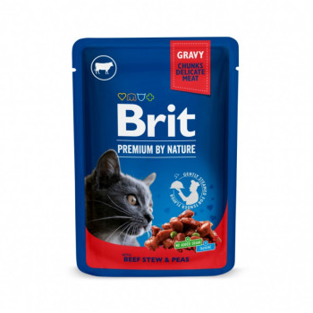 Brit Premium Cat Beef Stew & Peas корм для кошек, с говядиной и горошком - 100 г