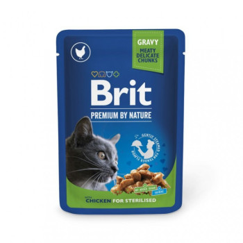 Brit Premium Cat Sterilized Chicken Slices корм для котів, з куркою - 100 г