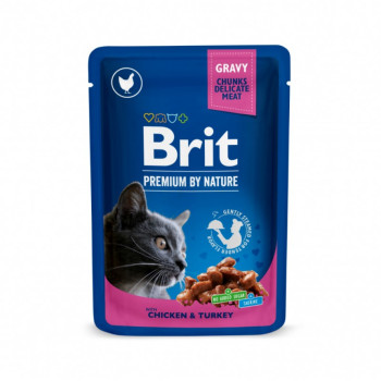 Brit premium Cat Chicken & Turkey корм для котів, з куркою та індичкою - 100 г