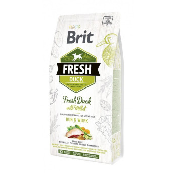 Brit Fresh Adult Run Work Duck & Millet корм для собак, с уткой и пшеном - 2,5 кг