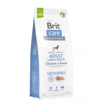 Brit Care Adult Large Sustainable корм для собак больших пород, с курицей и насекомыми - 12 кг
