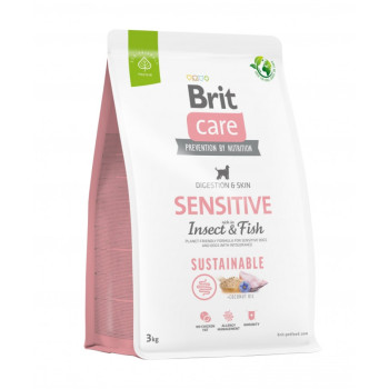 Brit Care Sustainable Sensitive корм для собак, с рыбой и насекомыми - 3 кг