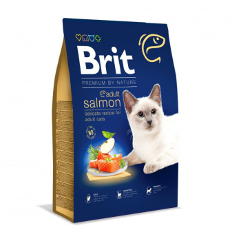 Brit Premium by Nature Cat Adult Salmon корм для котів, з лососем - 8 кг