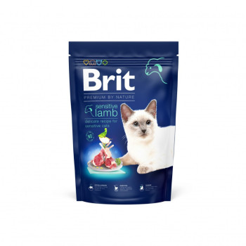 Brit Premium by Nature Cat Sensitive Lamb корм для кошек с ягненком -1,5 кг