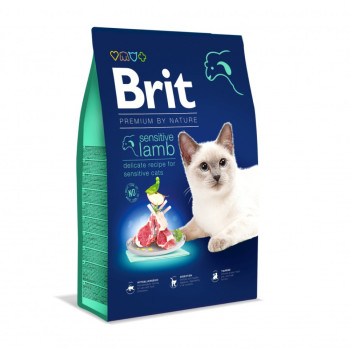 Brit Premium by Nature Cat Sensitive Lamb корм для кошек с ягненком -8 кг
