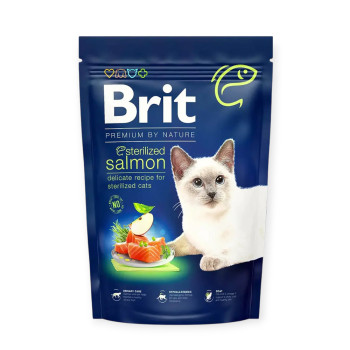 Brit Premium by Nature Cat Sterilized Salmon, корм для котів, з лососем - 1,5 кг
