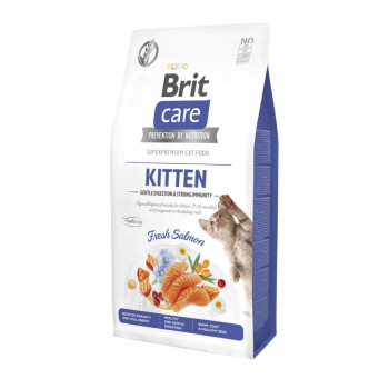 Brit Care Kitten GF Gentle Digestion Strong Immunity корм для кошенят, з лососем - 7 кг