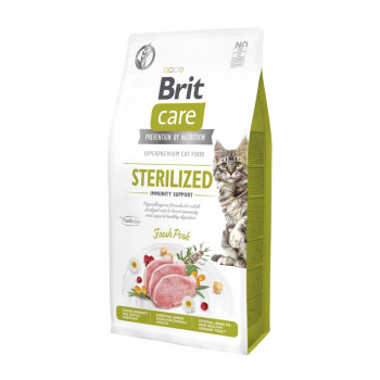 Brit Care Cat GF Sterilized Immunity Support корм для котів, зі свининою - 7 кг