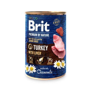 Brit Premium by Nature корм для взрослых собак, с индейкой - 400 г