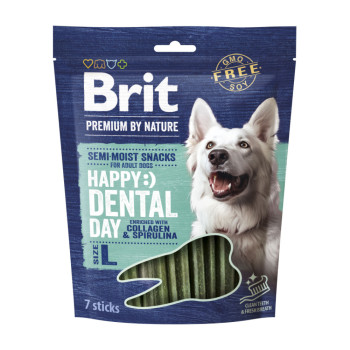 Brit Premium Dental Snacks L ласощі для собак великих порід, з колагеном та спіруліною - 250 г