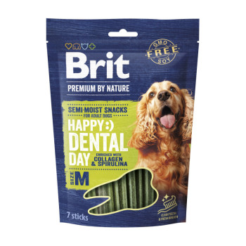Brit Premium Dental Snacks M ласощі для собак середніх порід, з колагеном та спіруліною - 180 г