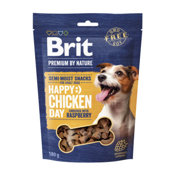 Brit Premium Semi-moist Snacks Chicken & Raspberry ласощі, з куркою та малиною - 180 г