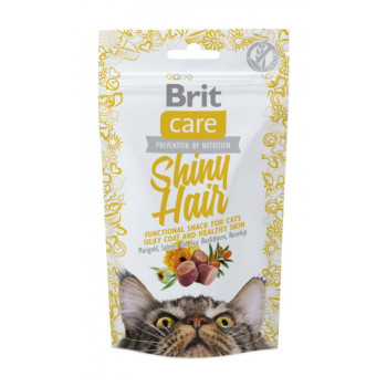 Brit Care Shiny Hair ласощі для котів, з лососем - 50 г