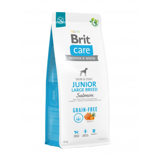 Brit Care Junior GF Large Salmon & Potato корм для молодых собак, с лососем и картофелем - 12 кг