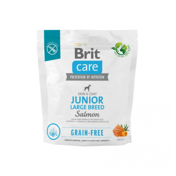 Brit Care Junior GF Large Salmon & Potato корм для молодих собак, з лососем та картоплею - 1 кг