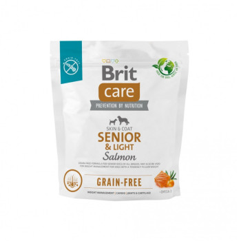 Brit Care GF Senior & Light корм для стареющих собак, с лососем - 1 кг