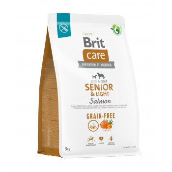 Brit Care GF Senior & Light корм для старіючих собак, з лососем - 3 кг