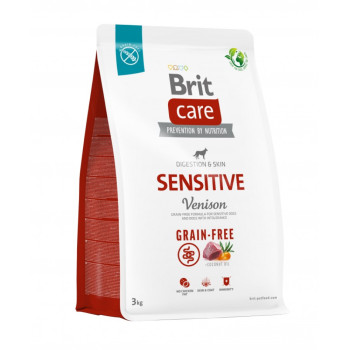 Brit Care GF Sensitive Adult корм для собак, с олениной - 3 кг