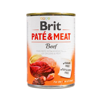 Brit Care Pate & Meat корм для собак, с говядиной и индейкой, 400 г