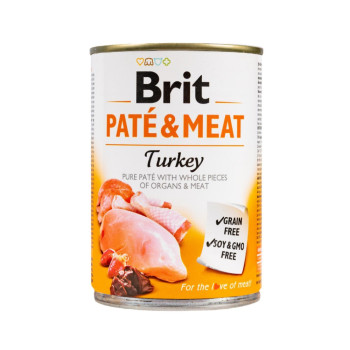 Brit Care Pate & Meat корм для собак, с индейкой - 400 г