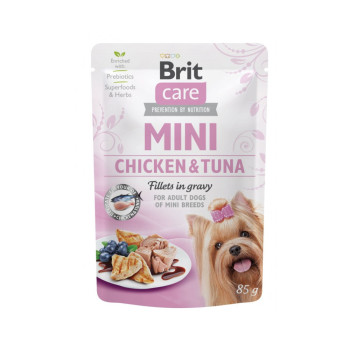 Brit Care Mini корм для собак миниатюрных пород, с курицей и тунцем - 85 г