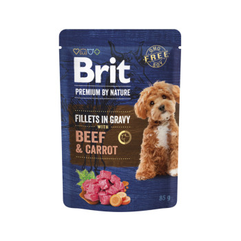 Brit Premium Fillets in Gravy корм для малых пород, с говядиной и морковью - 85 г