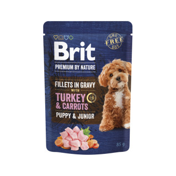 Brit Premium Fillets in Gravy корм для щенков малых пород, с индейкой - 85 г