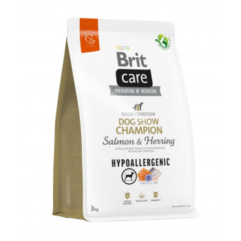 Brit Care Hypoallergenic Dog Show Champion для собак, с лососем и селедкой - 3 кг