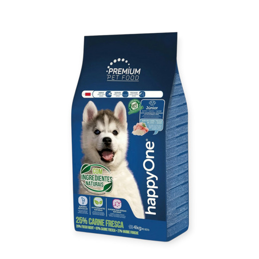 happyOne Premium Junior Fresh Meat корм для цуценят та юніорів, з м'ясом птиці - 4 кг