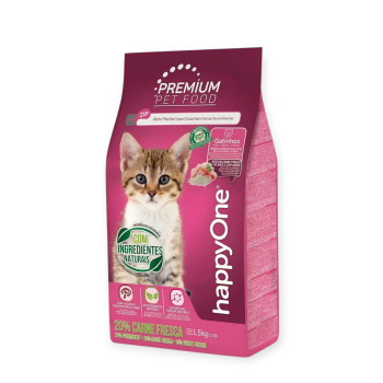 happyOne Premium Kitten Fresh Meat корм для котят, с мясом птицы - 1,5 кг