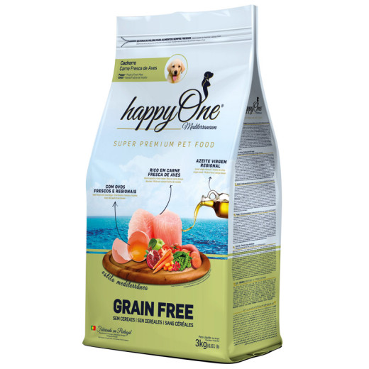 happyOne Mediterraneum Puppy Fresh Meat корм для цуценят, з м'ясом птиці - 3 кг
