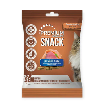 happyOne Premium Cat Snack Salmon & Tuna ласощі для котів, з лососем та тунцем - 50 г