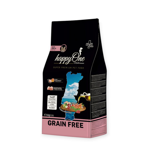 happyOne Mediterraneum Cat Fresh Meat корм для котів, з м'ясом птиці - 1 кг