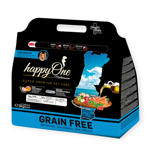 happyOne Mediterraneum Adult Dog Fresh Sardine корм для собак, зі сардиною - 3 кг