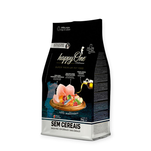 happyOne Mediterraneum Adult Cat & Kitten Fresh Meat для кошенят, зі свіжим м'ясом птиці - 2 кг