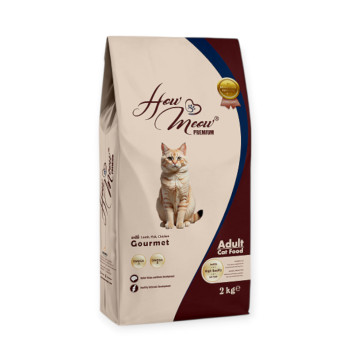How Meow Gourmet Adult Cat корм для котів, з ягням, куркою та рибою - 2 кг