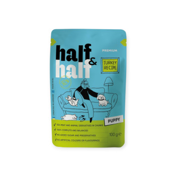 Half&Half Turkey in Gravy for Puppy корм для щенков, с индейкой - 100 г