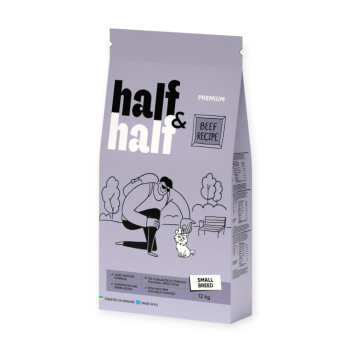Half&Half Adult Dogs Small Breed корм для собак малых пород, с говядиной - 12 кг