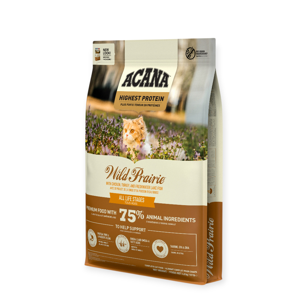 Acana Wild Prairie Cat & Kitten корм для котів, з куркою та рибою - 4,54 кг