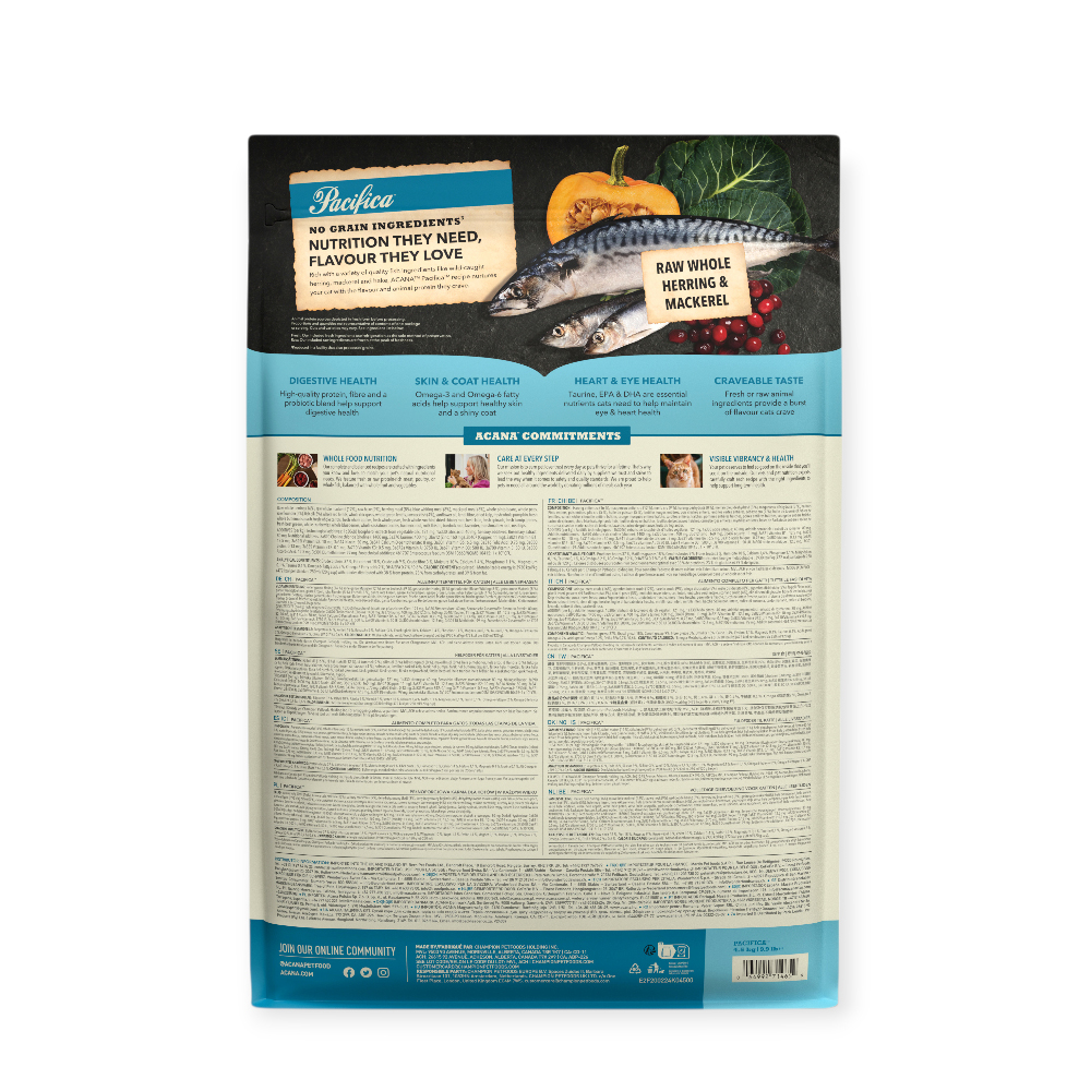 Acana Pacifica Cat & Kitten корм для котів, з рибою - 4,54 кг