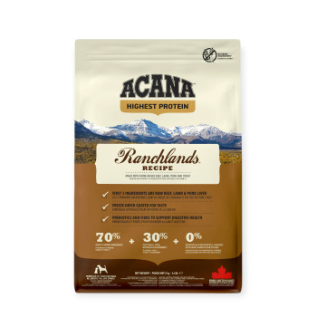 Acana Ranchlands Dog корм для собак, з м'ясом бика, ягня та свині - 2 кг