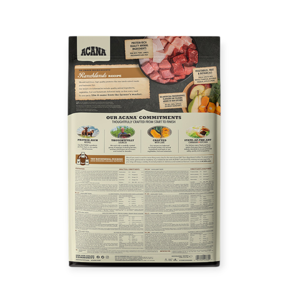 Acana Ranchlands Dog корм для собак, с мясом быка, ягненка и свиньи - 6 кг