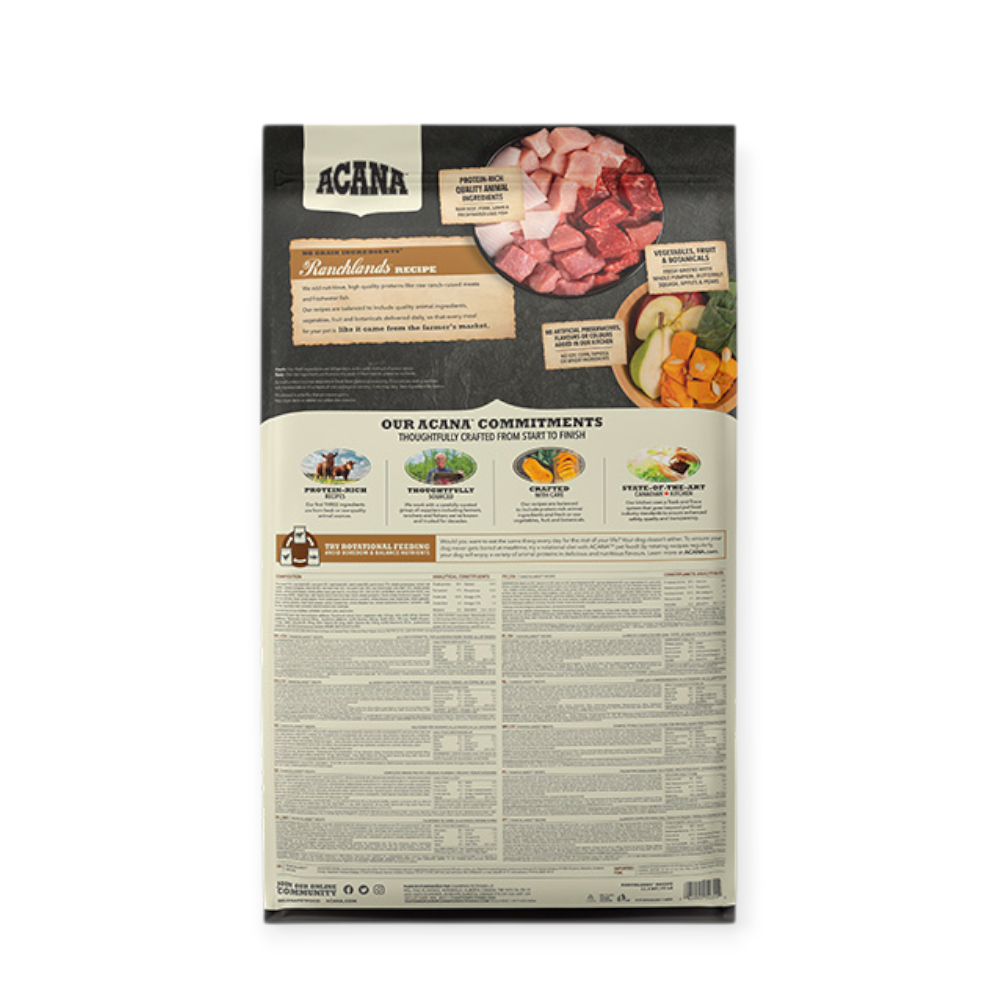 Acana Ranchlands Dog корм для собак, с мясом быка, ягненка и свиньи - 11,4 кг