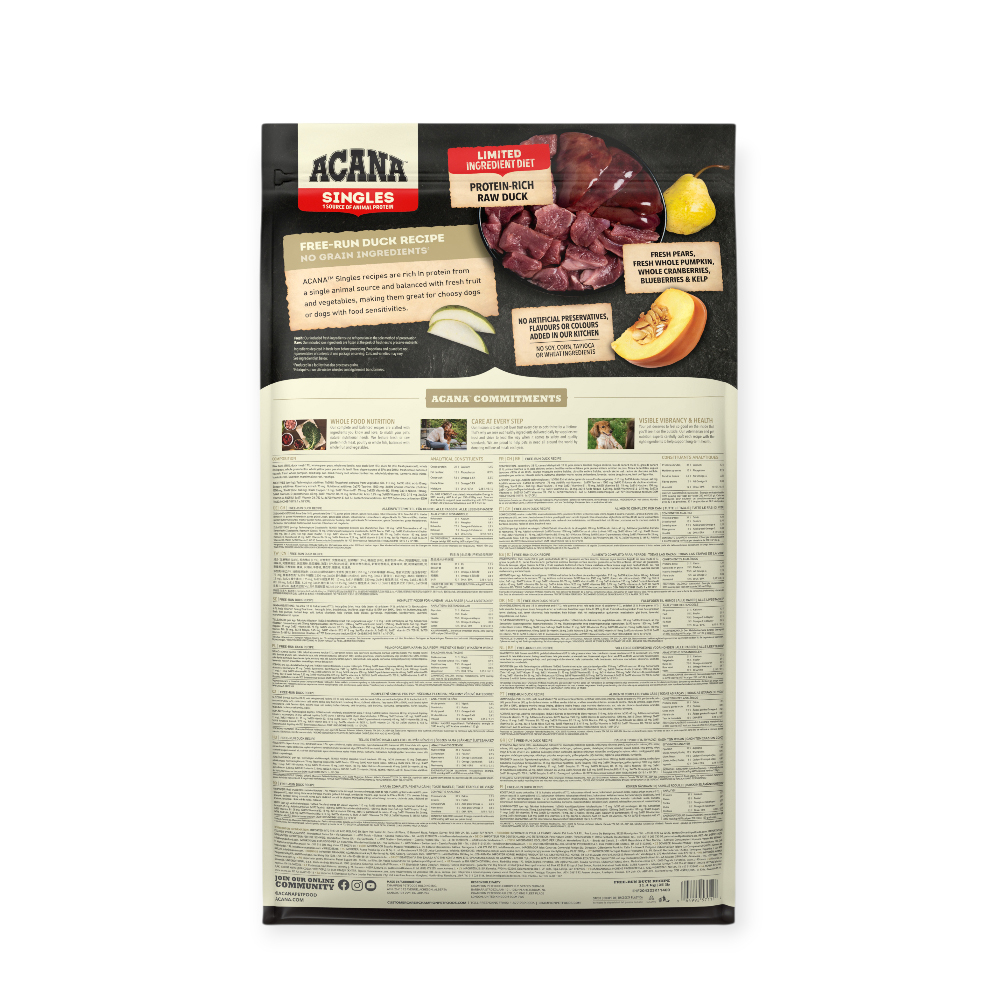 Acana Free-Run Duck корм для собак с чувствительным желудком, с уткой - 11,4 кг