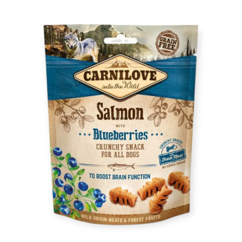 Carnilove Dog Crunchy Snack Salmon & Blueberries для собак, с лососем и черникой - 200 г