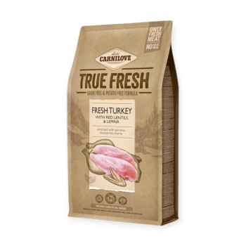 Carnilove Dog Adult True Fresh Turkey & Red Lentils & Lemna, з індичкою - 4 кг