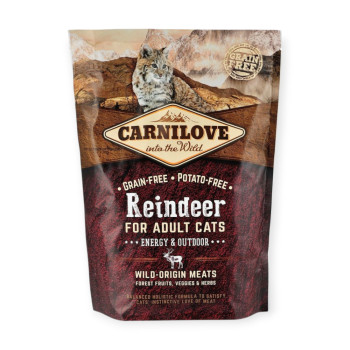 Carnilove Cat Reindeer Energy & Outdoor корм для активних котів, з олениною - 400 г