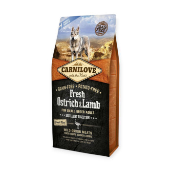 Carnilove Dog Adult Fresh Ostrich & Lamb для собак малих порід, зі страусом та ягням - 6 кг