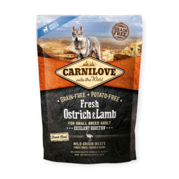 Carnilove Dog Adult Fresh Ostrich & Lamb для собак малих порід, зі страусом та ягням - 1,5 кг